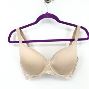 Simone Perele Women Size 36E Bra 12A316 Beige Brown Underwire Lace